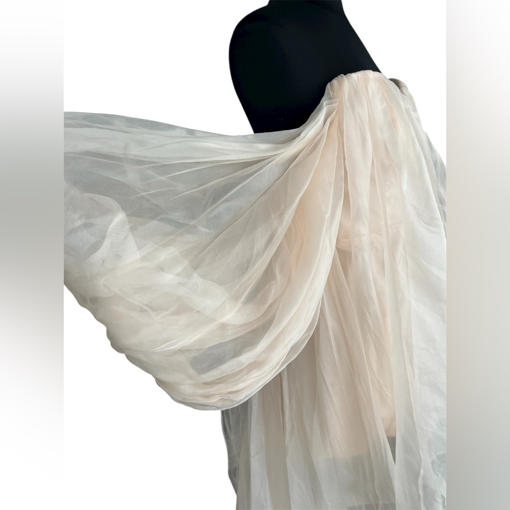 ZIMMERMANN Crush Pink Strapless gathered silk-organza Mini Dress AU 0 (US 4) - Picture 8 of 12
